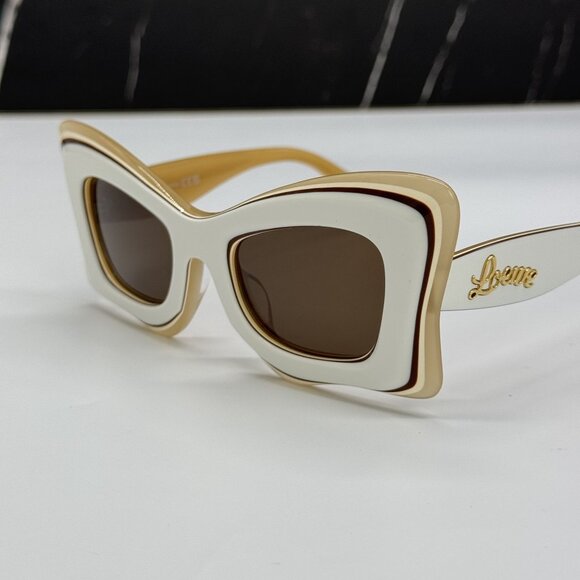 NEW LOEWE LW40140U 25E WOMEN SUNGLASSES BLACK CAT EYE LOEWE EYEWEAR - Picture 3 of 12